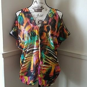 Sheer multi colored top